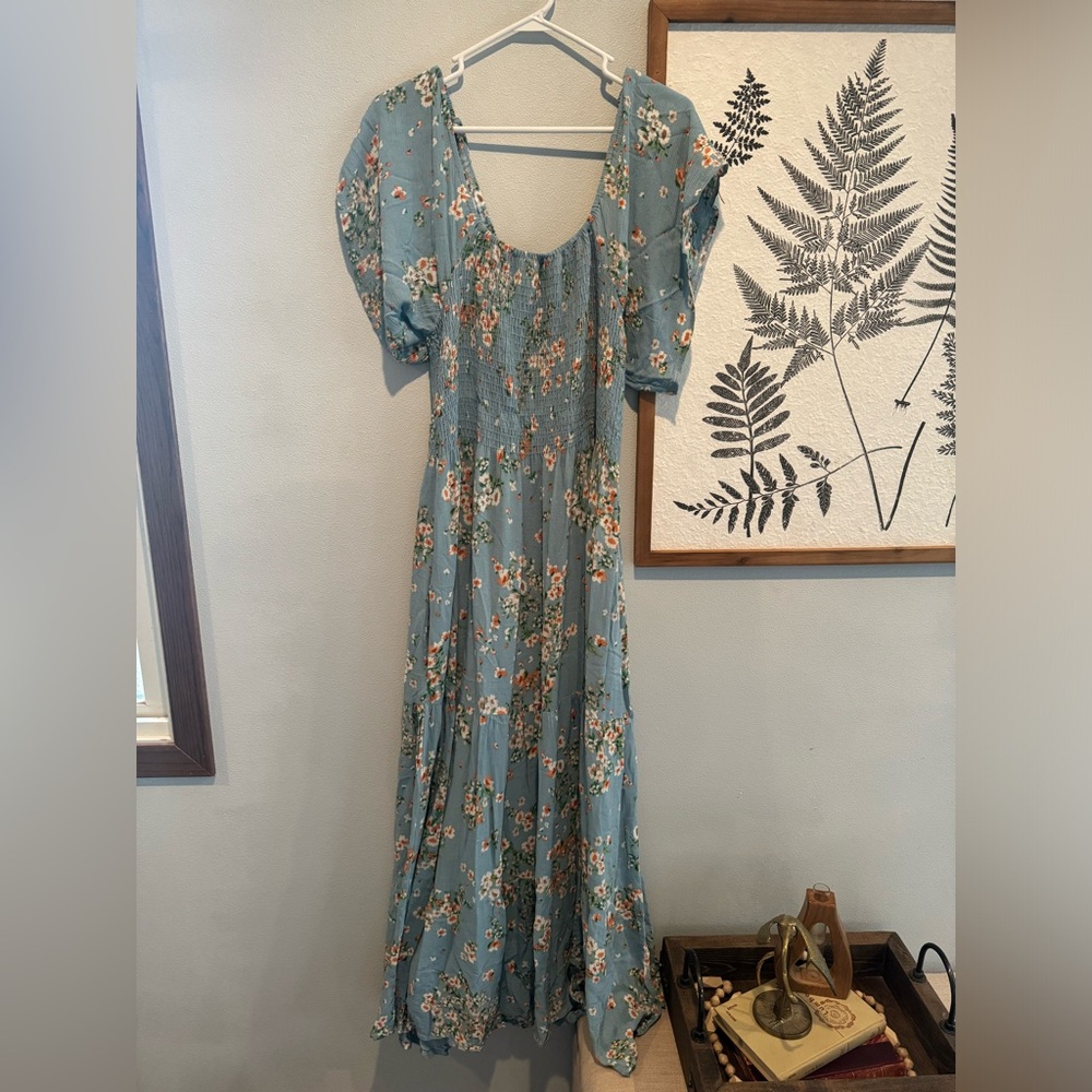 Sotela Custom Floral Blue Dress